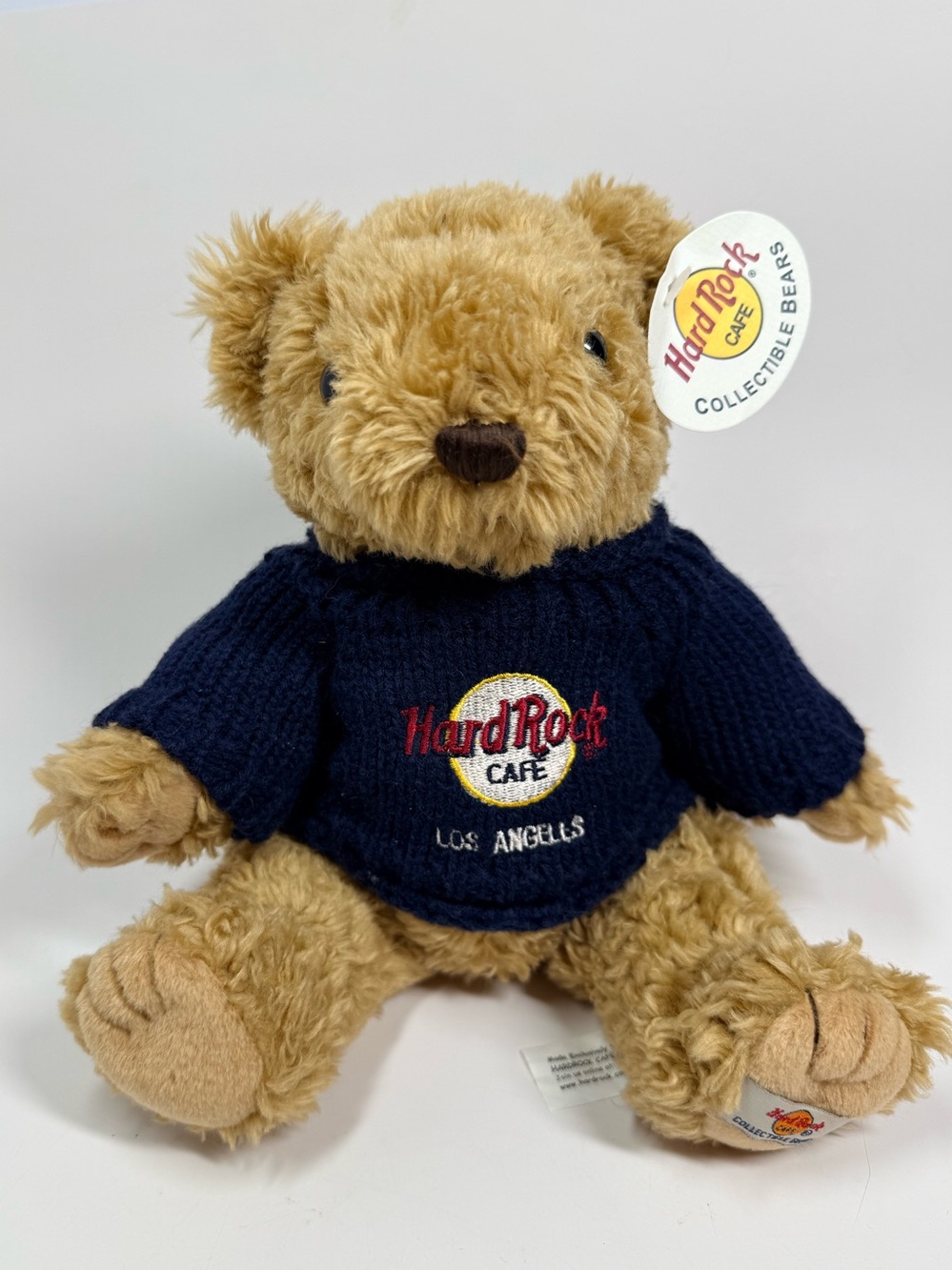 Hard Rock Cafe Los Angeles Bear Plush jointed arms and legs  with TAG sweater